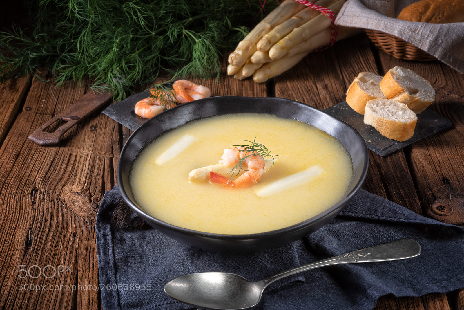 Nikon D810 sample photo. Delicious asparagus cream soup photography