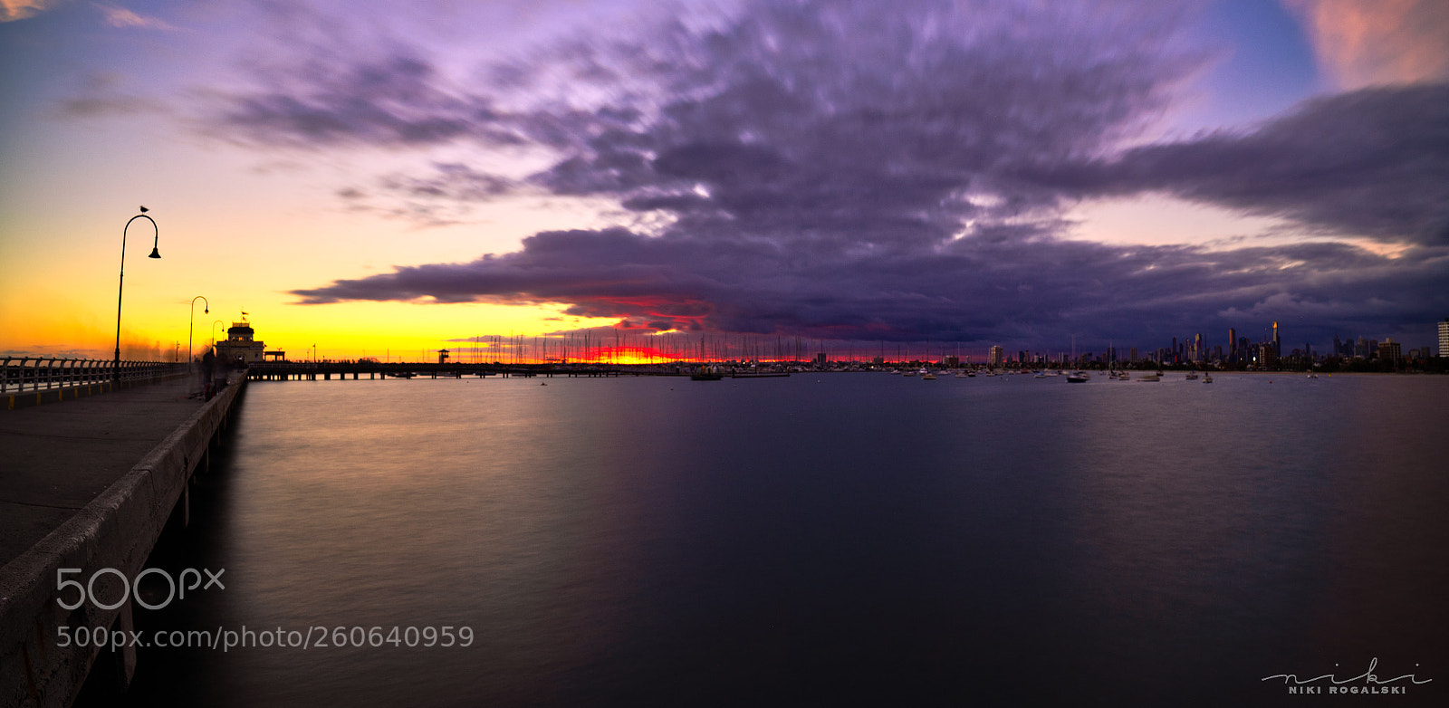Sony a7 II sample photo. St kilda pier sunset photography