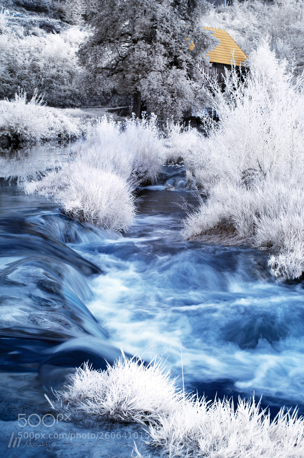 Nikon D90 sample photo. Infrared river photography