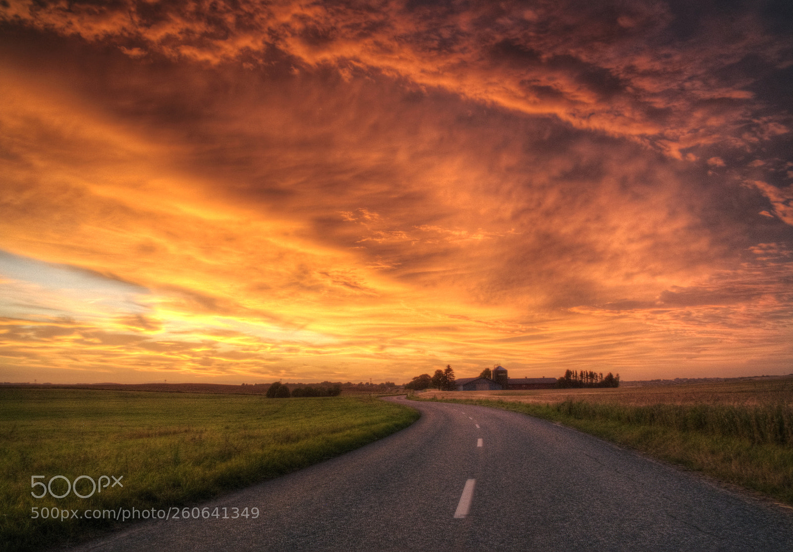 Nikon D5000 sample photo. Fiery clouds photography