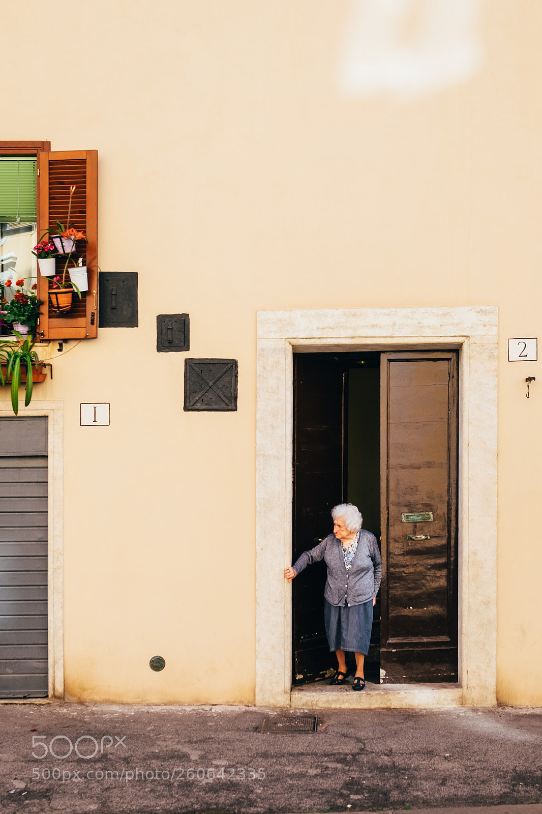 Fujifilm X-T1 sample photo. Peeking out the door photography