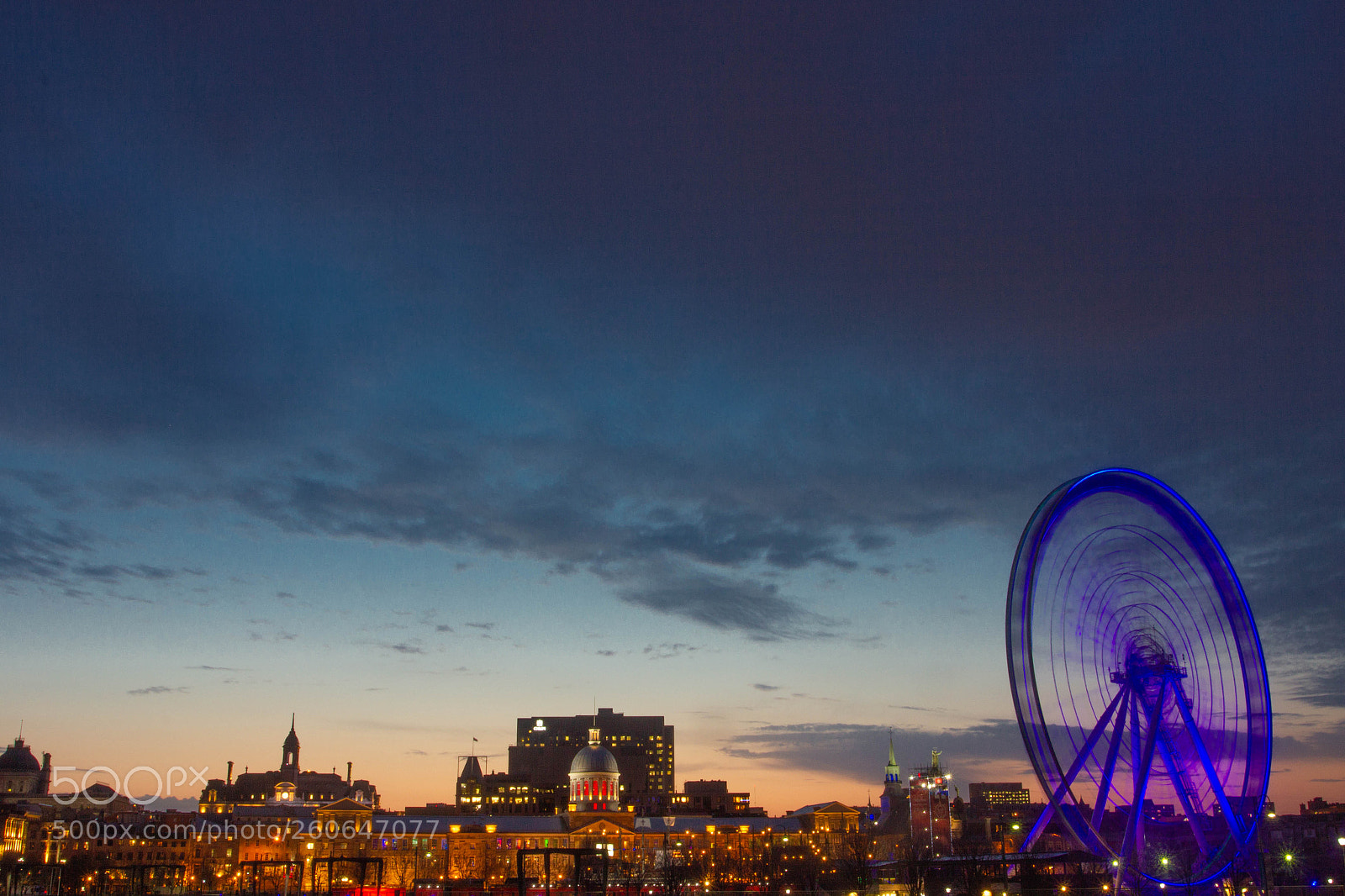 Canon EOS 550D (EOS Rebel T2i / EOS Kiss X4) sample photo. Old montreal at dusk photography