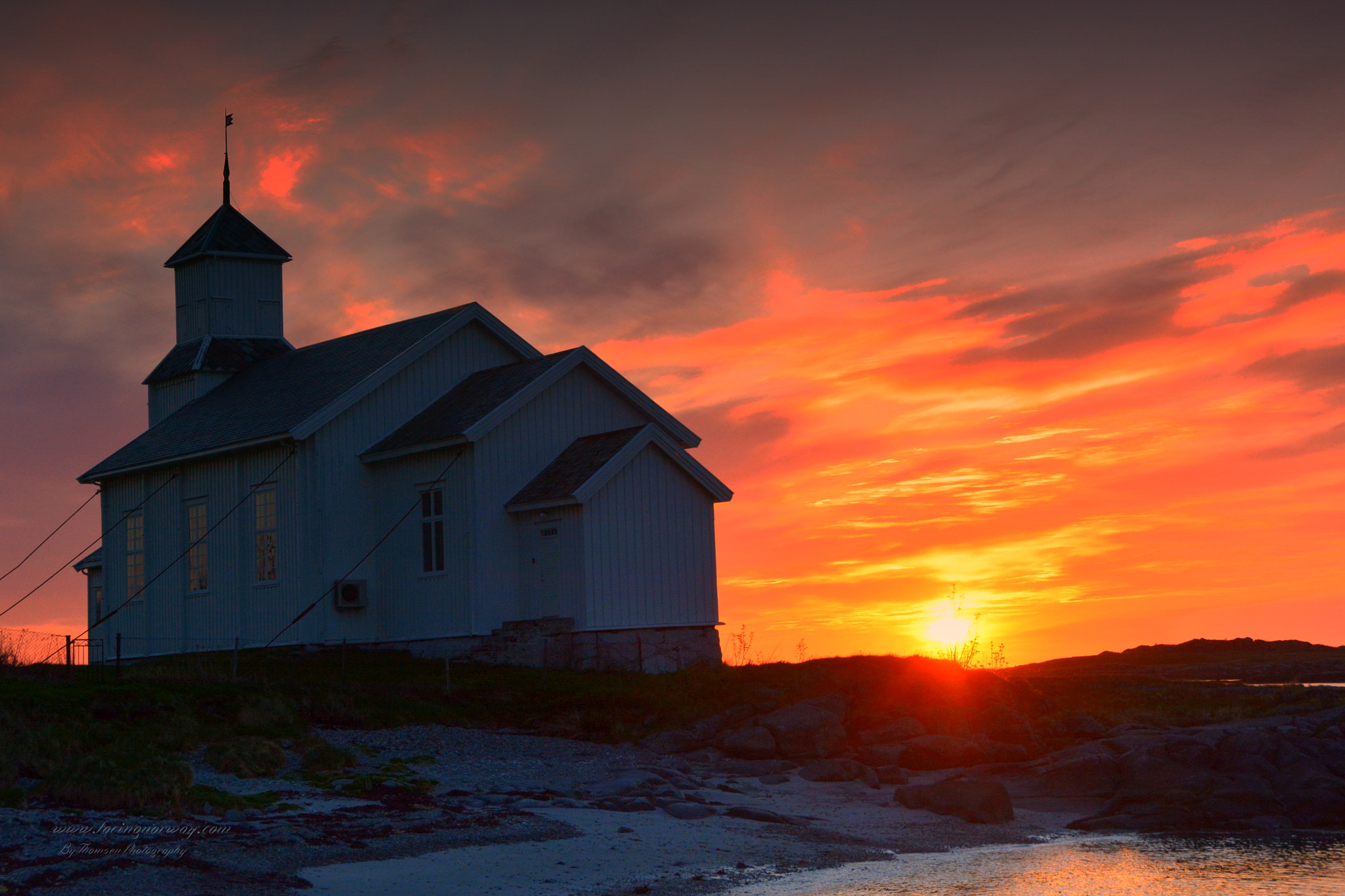 Nikon D7100 sample photo. Gimsøy church in lofoten one night with midnight s photography