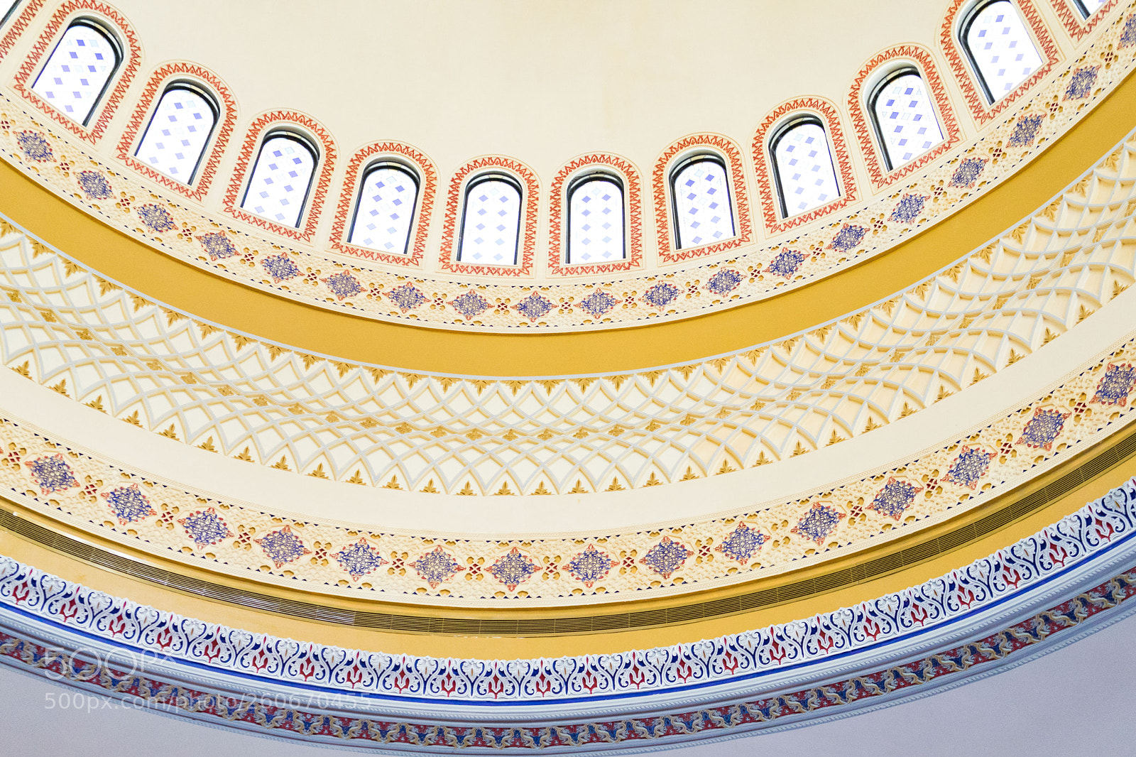 Sony a7 II sample photo. Ceiling in mosque photography