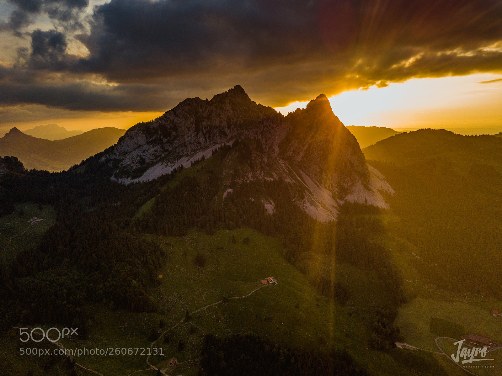 DJI FC220 sample photo. Sunset in the mountains photography