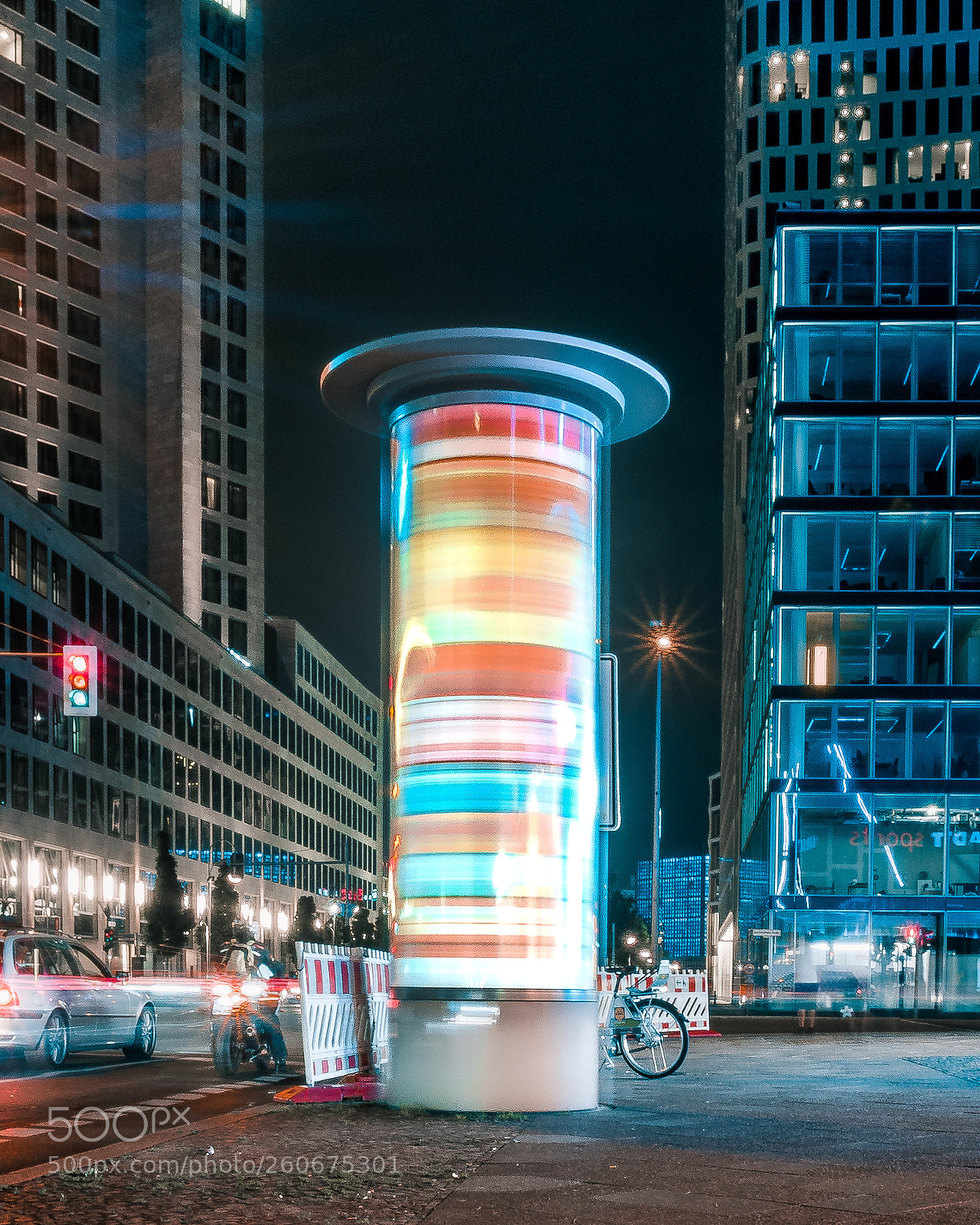 Olympus OM-D E-M10 II sample photo. Spinning neon lights photography