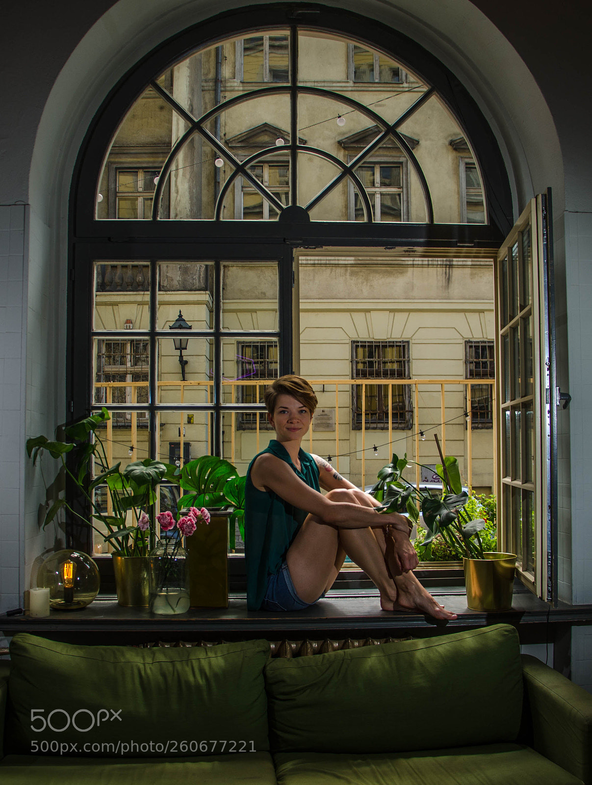 Nikon D7000 sample photo. Girl in the window photography