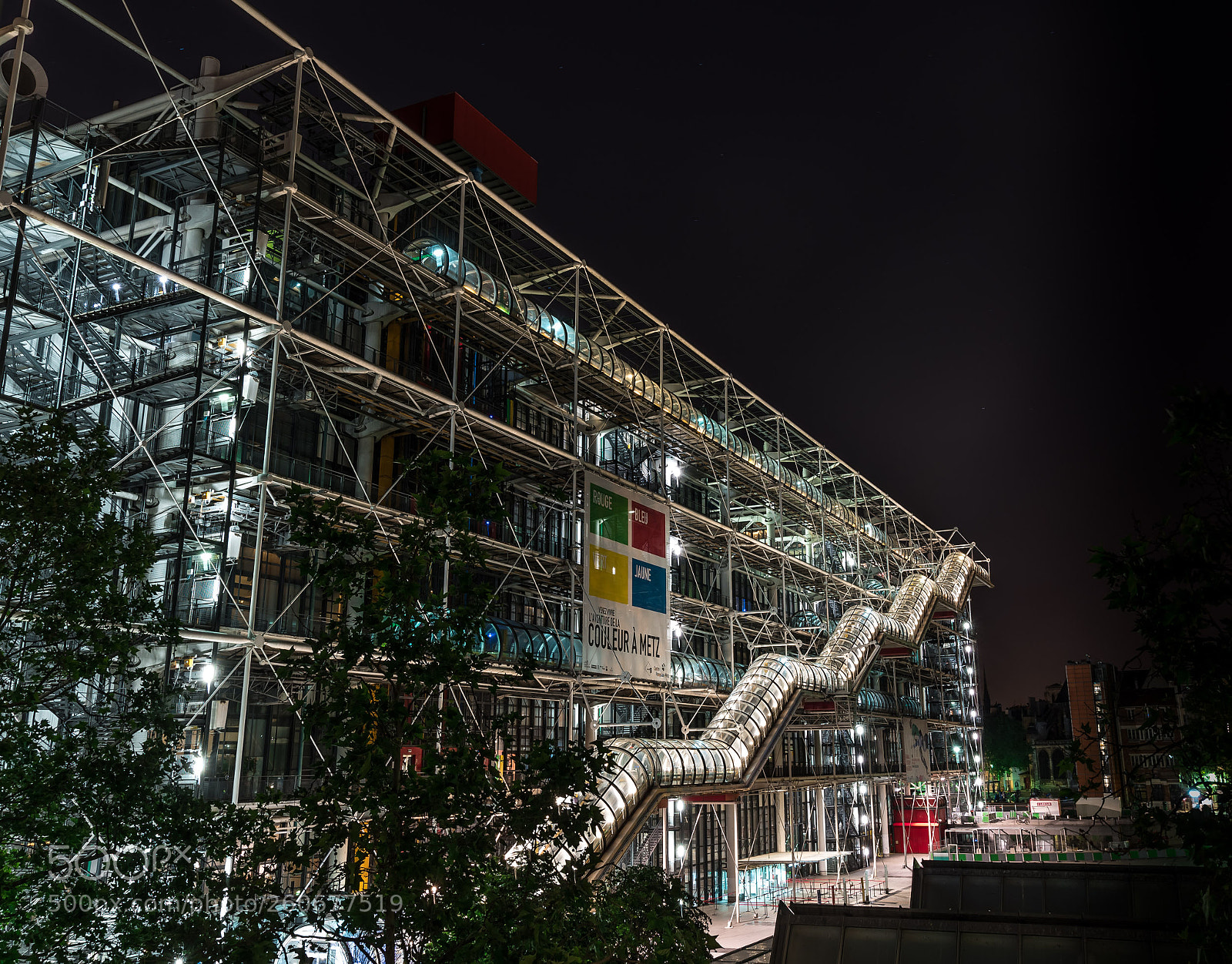 Nikon D750 sample photo. Night at pompidou photography