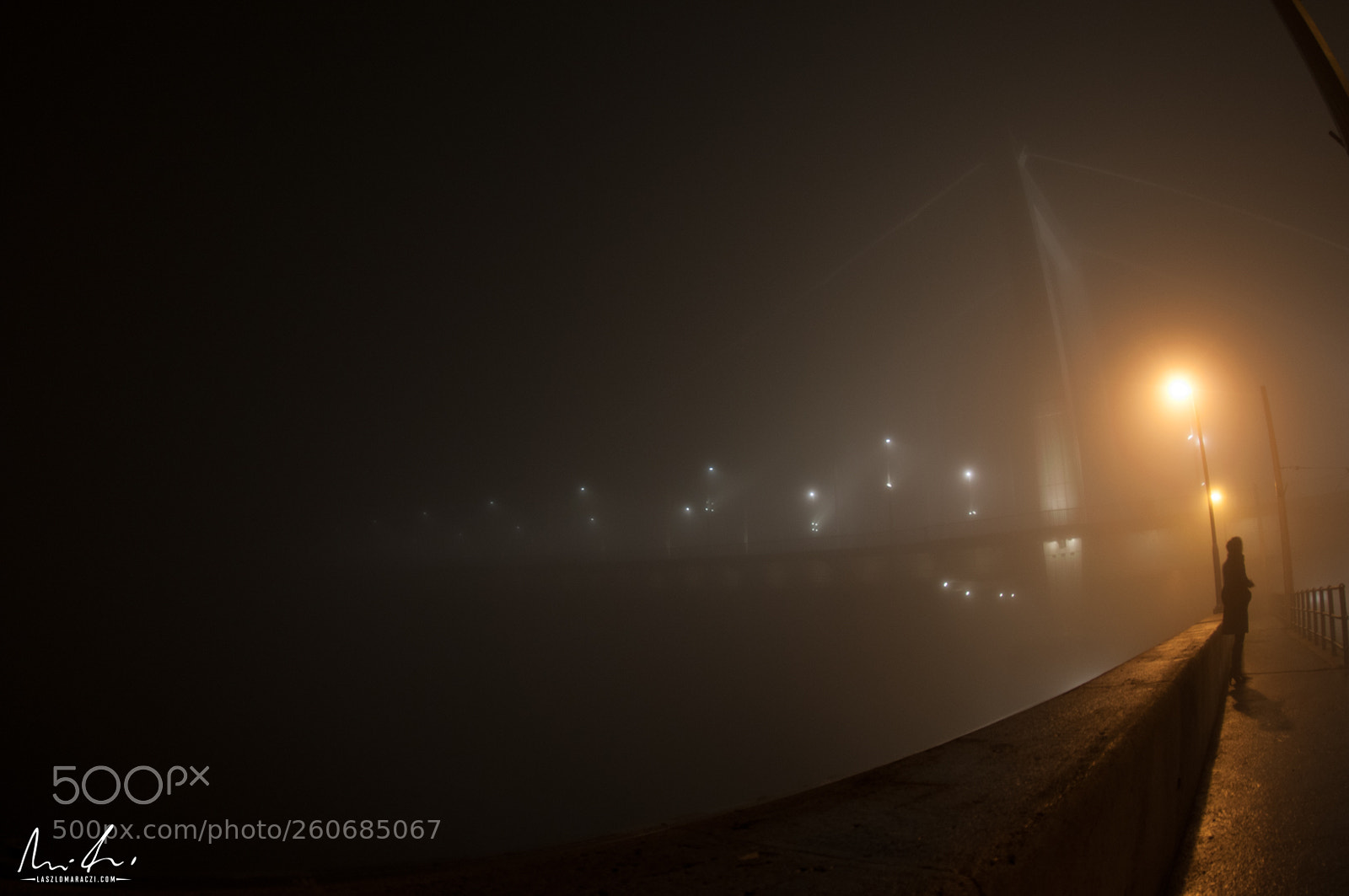 Nikon D300 sample photo. Misty bridge photography