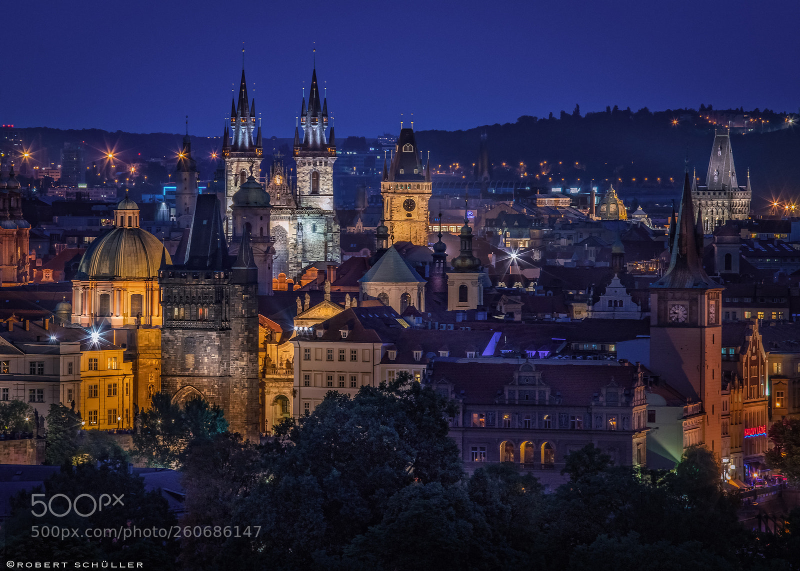Sony a7R III sample photo. Prague night photography