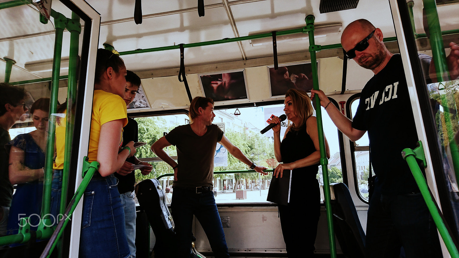 Sony Xperia XZ sample photo. Exhibition on a bus photography