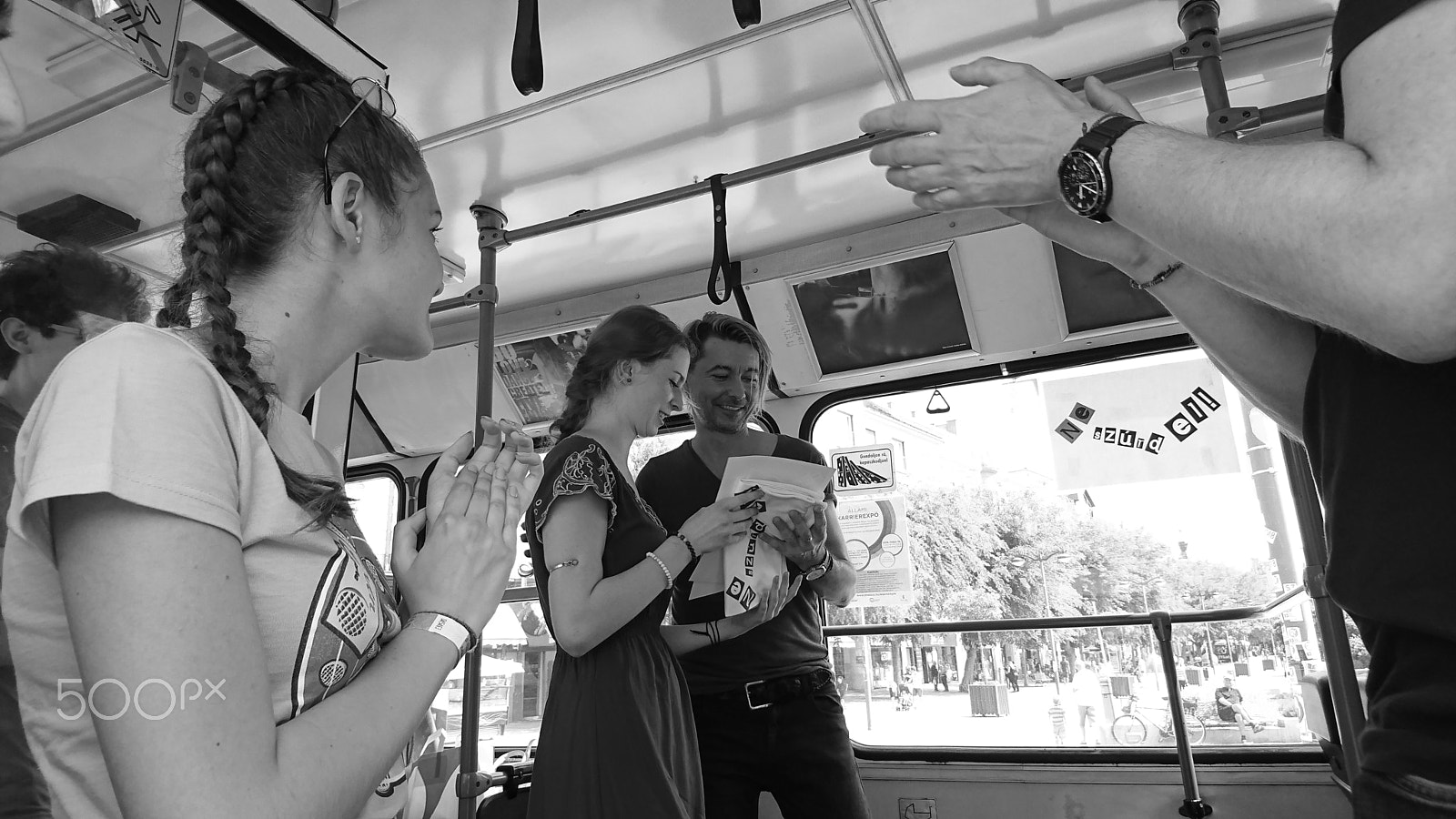 Sony Xperia XZ sample photo. Exhibition on a bus photography