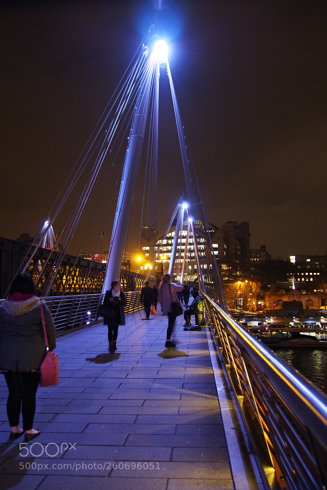Olympus OM-D E-M5 sample photo. Hungerford bridge at night photography
