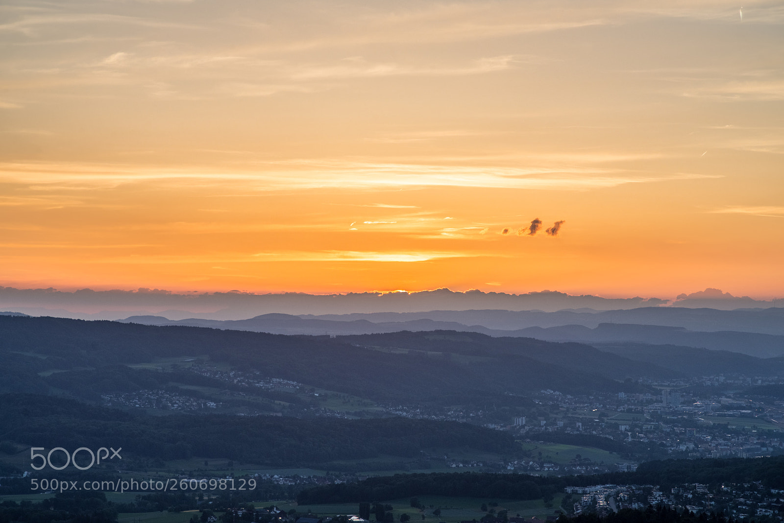 Nikon D610 sample photo. Sunset uetliberg photography