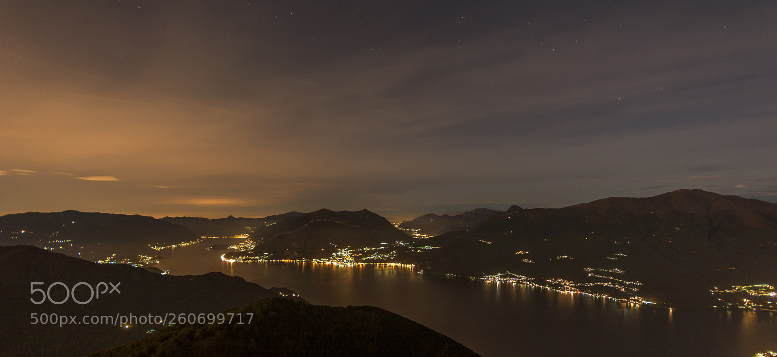Nikon D7100 sample photo. Como lake by night photography