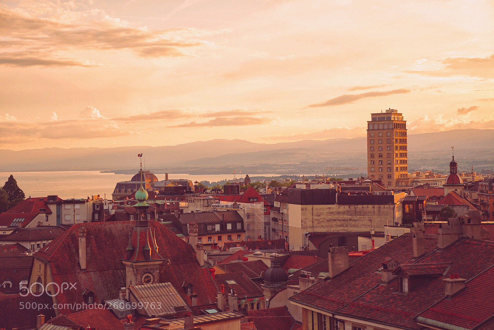 Sony a7 II sample photo. Sunset in lausanne photography