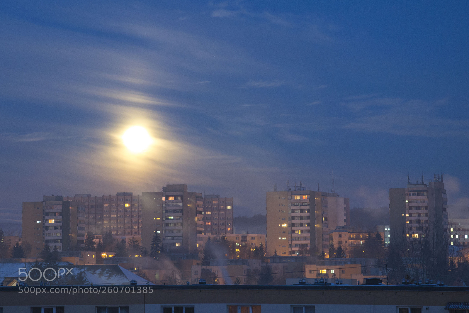 Nikon D3100 sample photo. Moon at morning photography