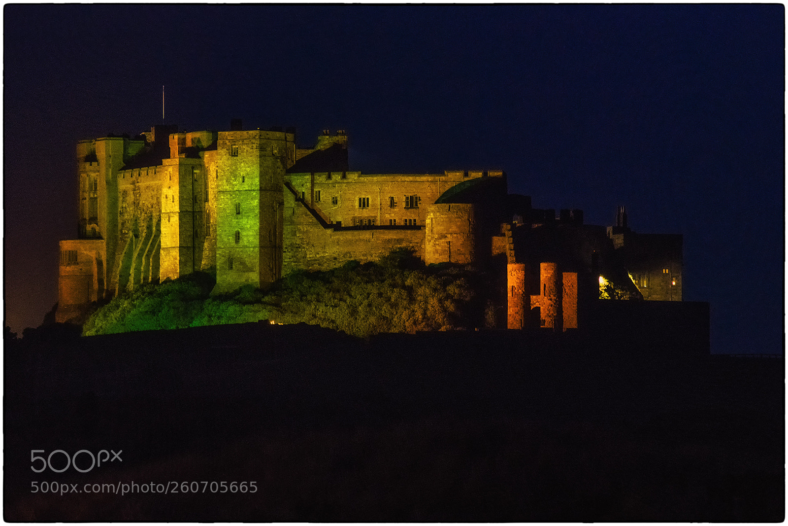 Nikon D850 sample photo. Bamburgh castle at night photography