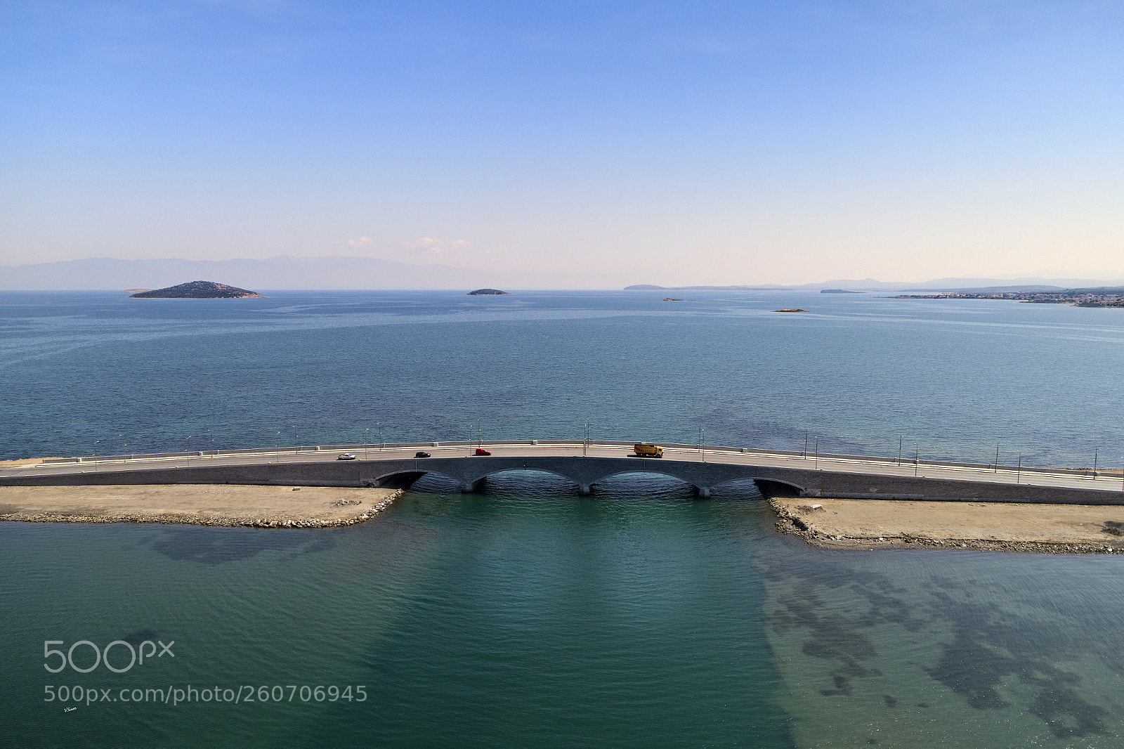 DJI FC6310 sample photo. Cunda bridge photography