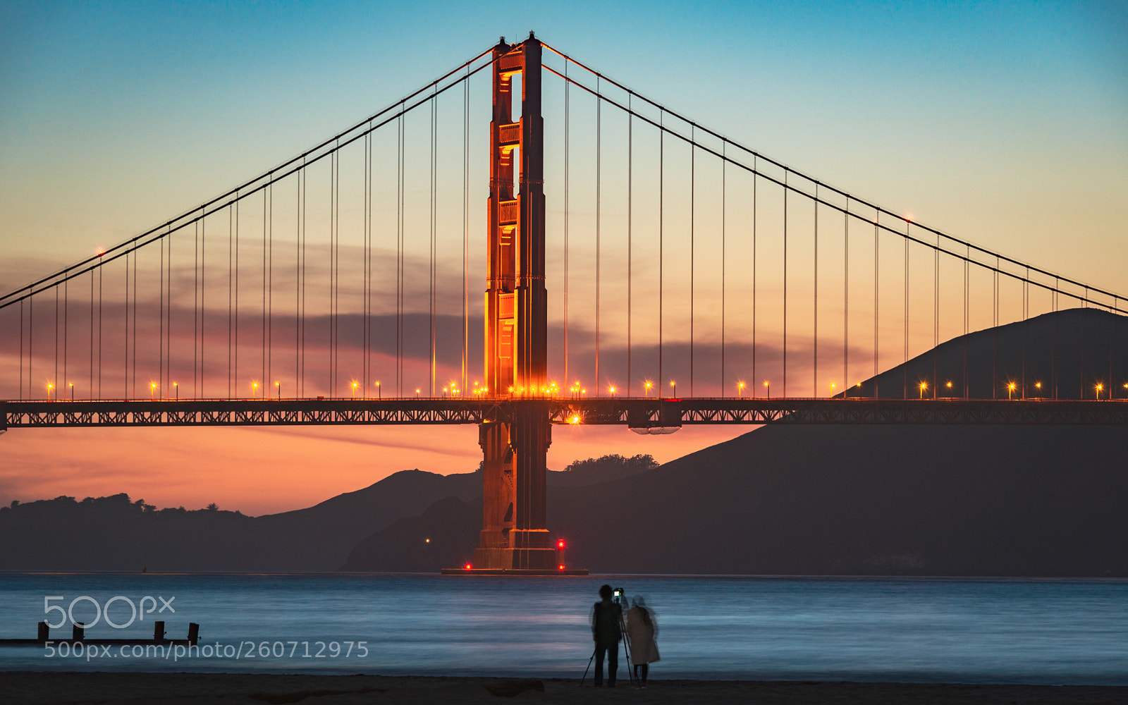 Nikon D800 sample photo. Sunset at golden gate photography