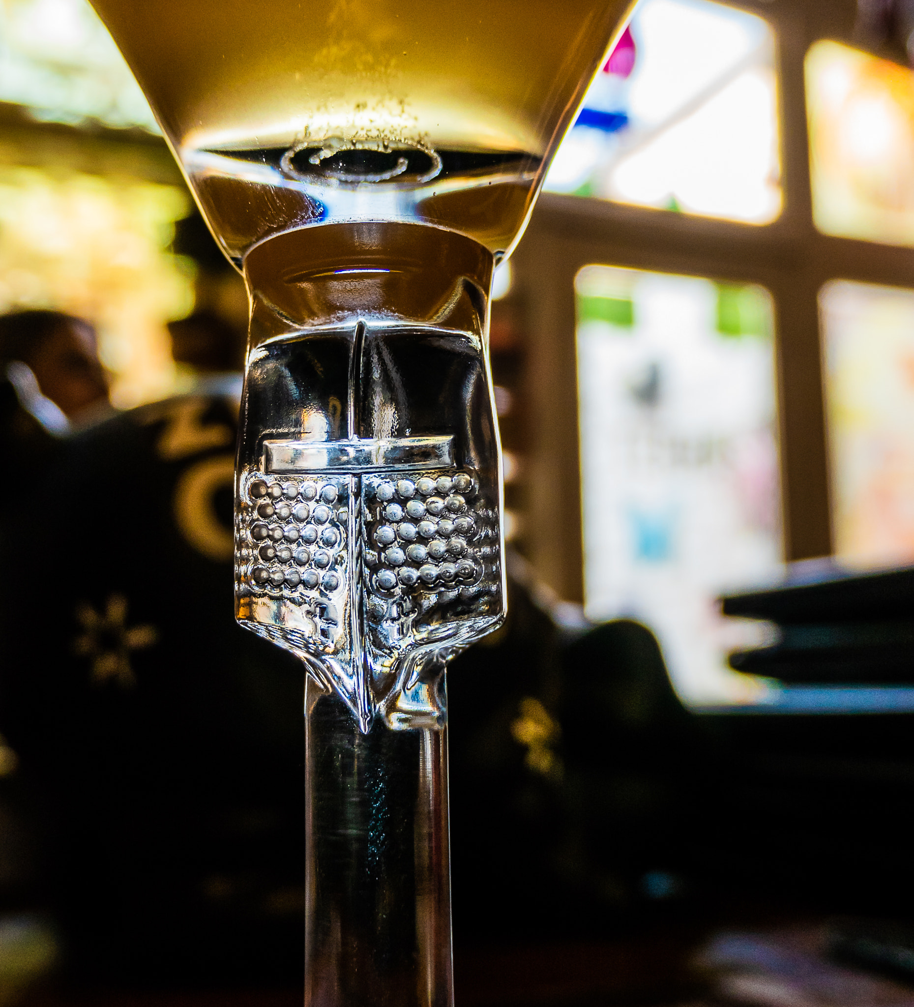 Panasonic DC-TZ200 sample photo. Close up glass of cornet ( strong oaked blond) photography