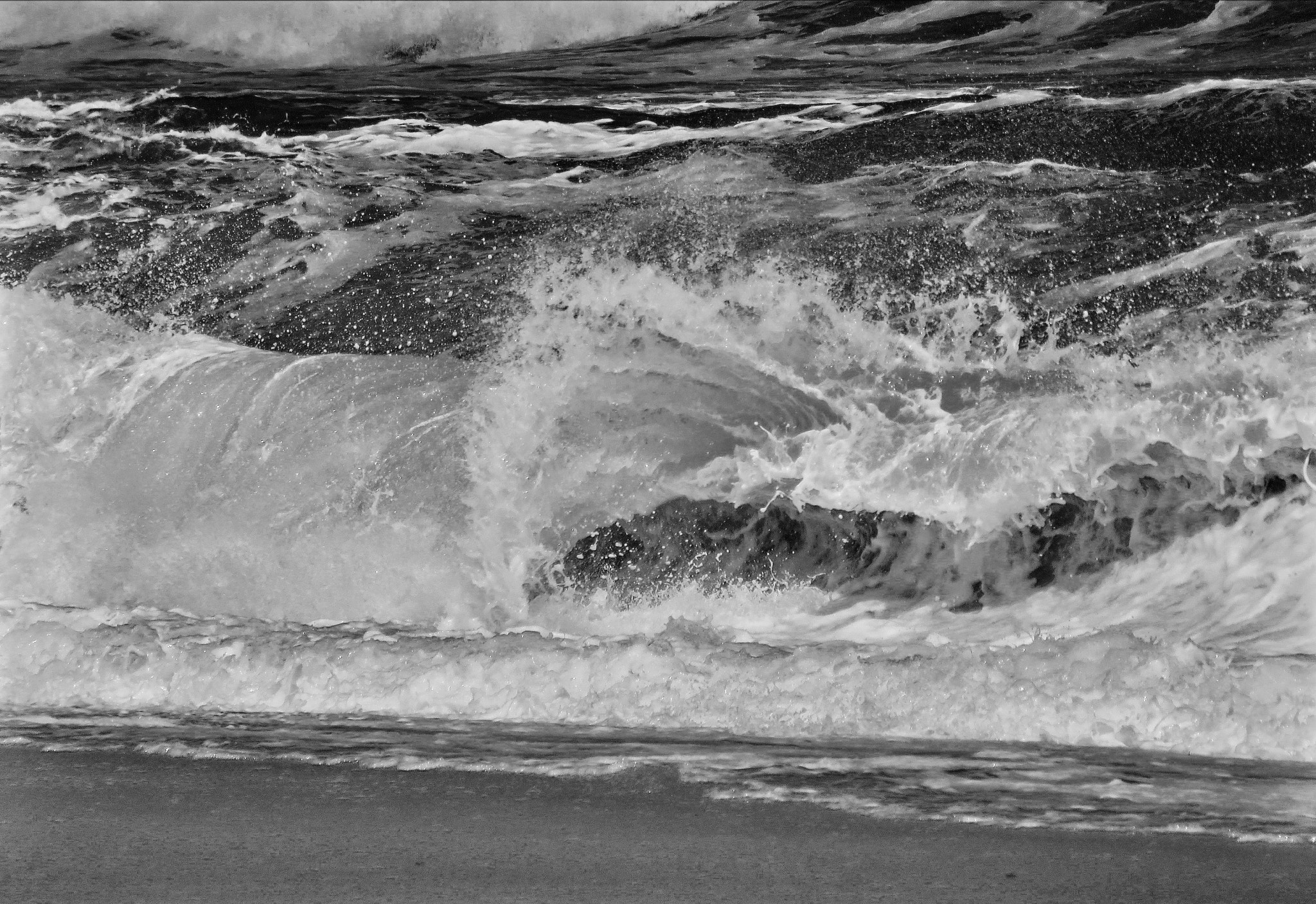 Canon PowerShot SX280 HS sample photo. Rough surf photography