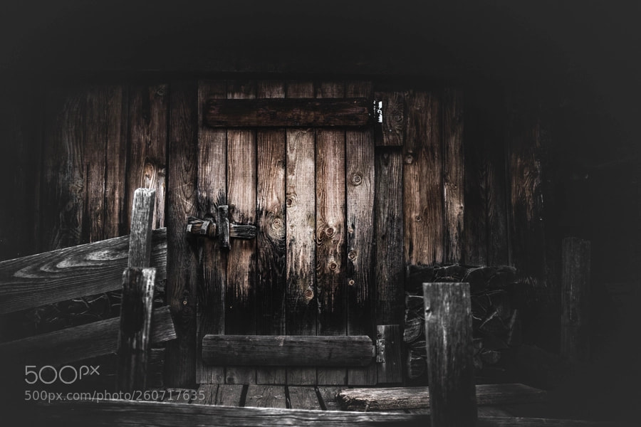 Fujifilm X100S sample photo. Wooden door photography