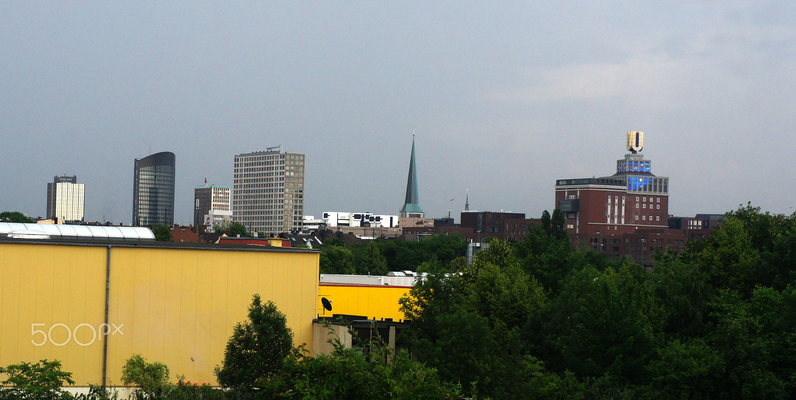 Sony Alpha NEX-5 sample photo. Dortmunder skyline vom hafen aus photography