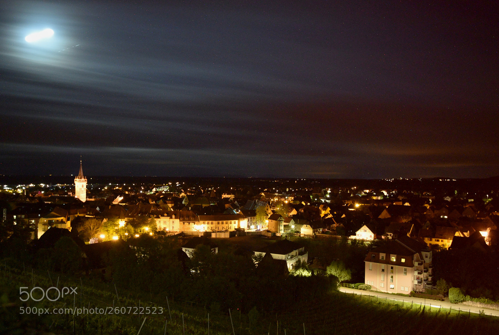 Nikon D750 sample photo. Moon trace in obernai photography