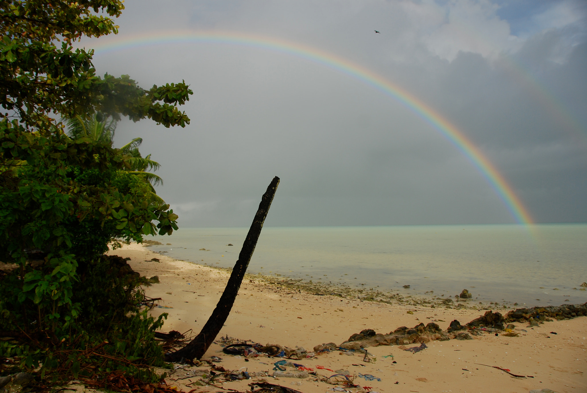 Nikon D80 sample photo. Double rainbow. tarawa. kiribati photography