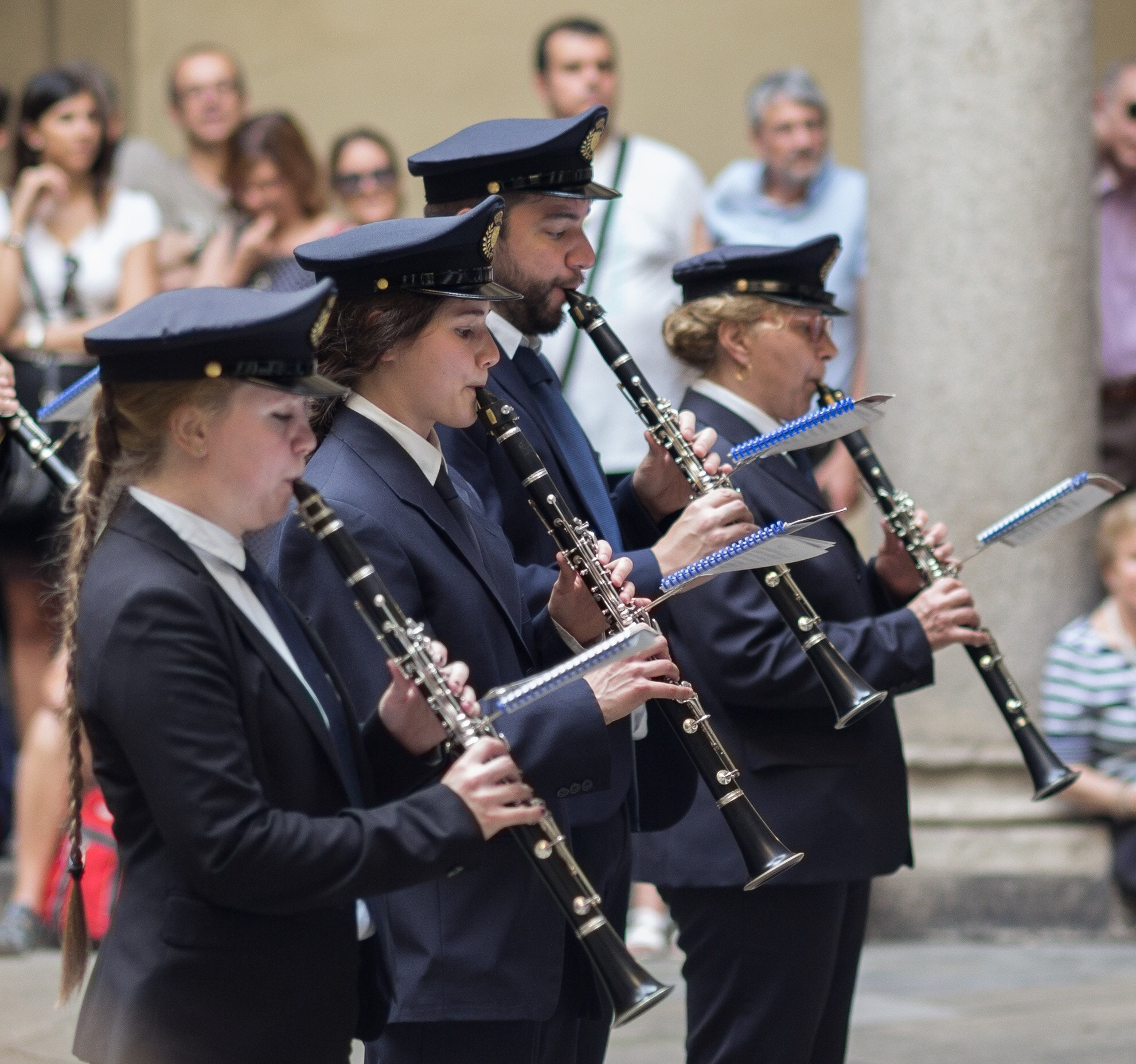 Leica M (Typ 240) sample photo. Milano: band in the city hall photography