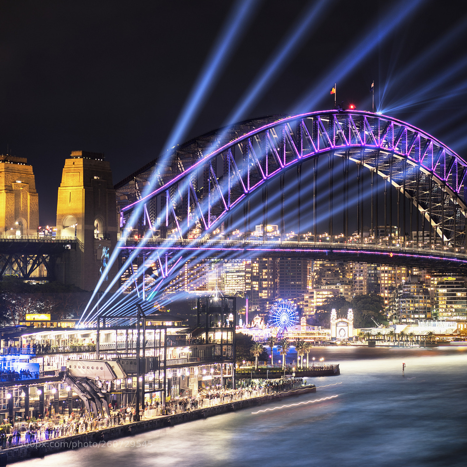 Sony a7R II sample photo. Bridge lights photography