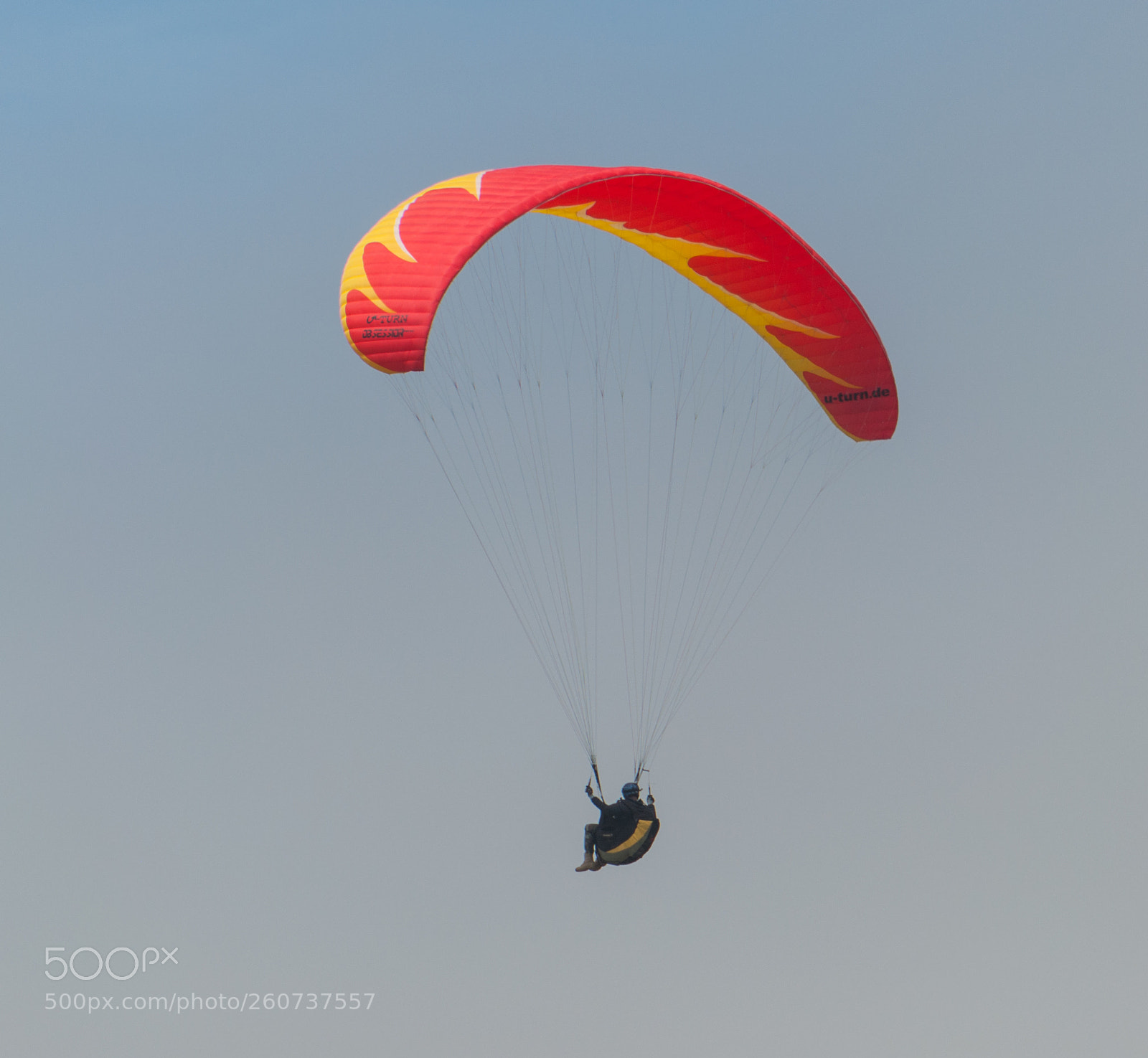 Nikon D90 sample photo. Red and yellow paraglider photography