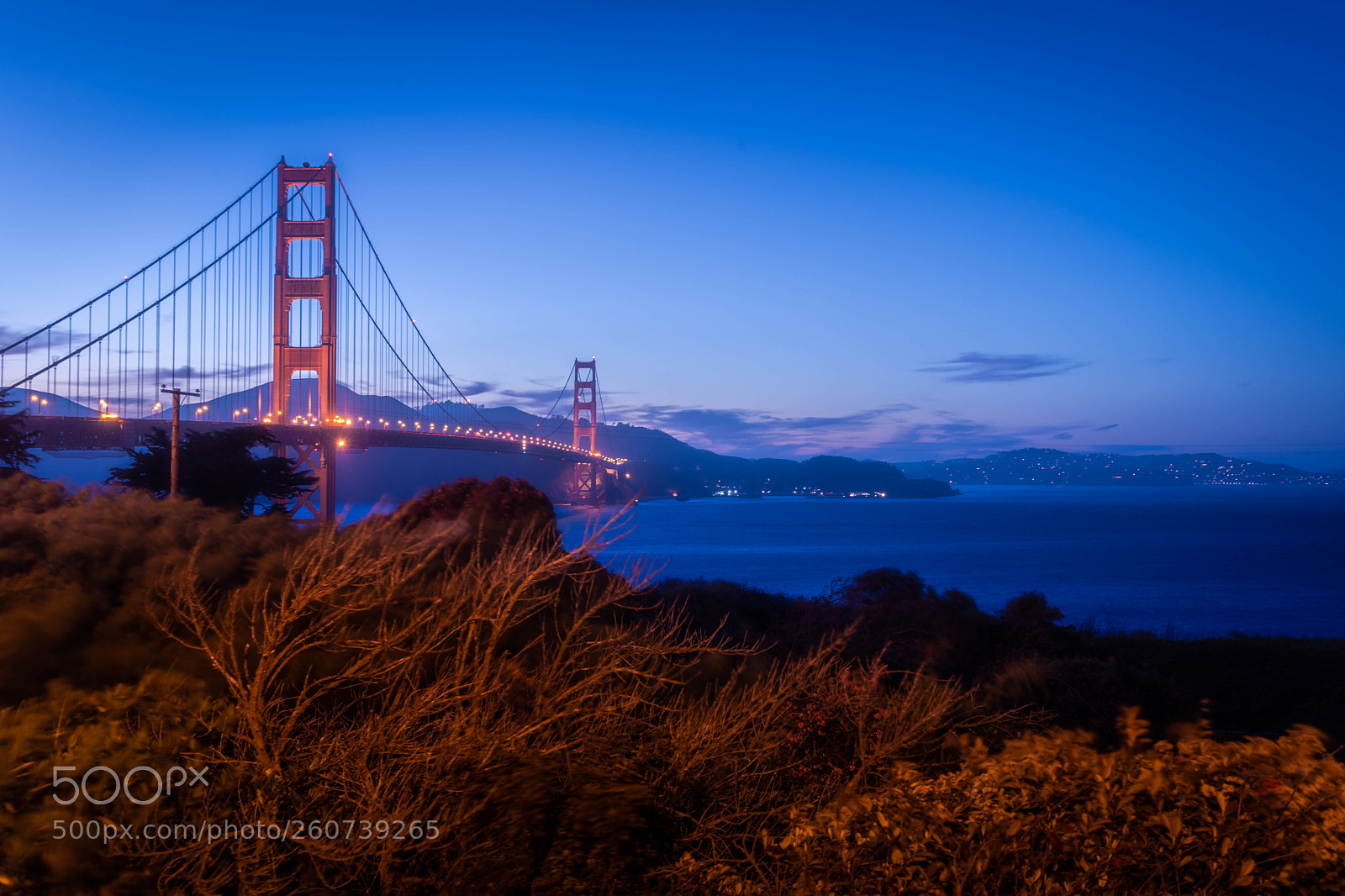 Sony a7 III sample photo. Golden gate at twilight photography