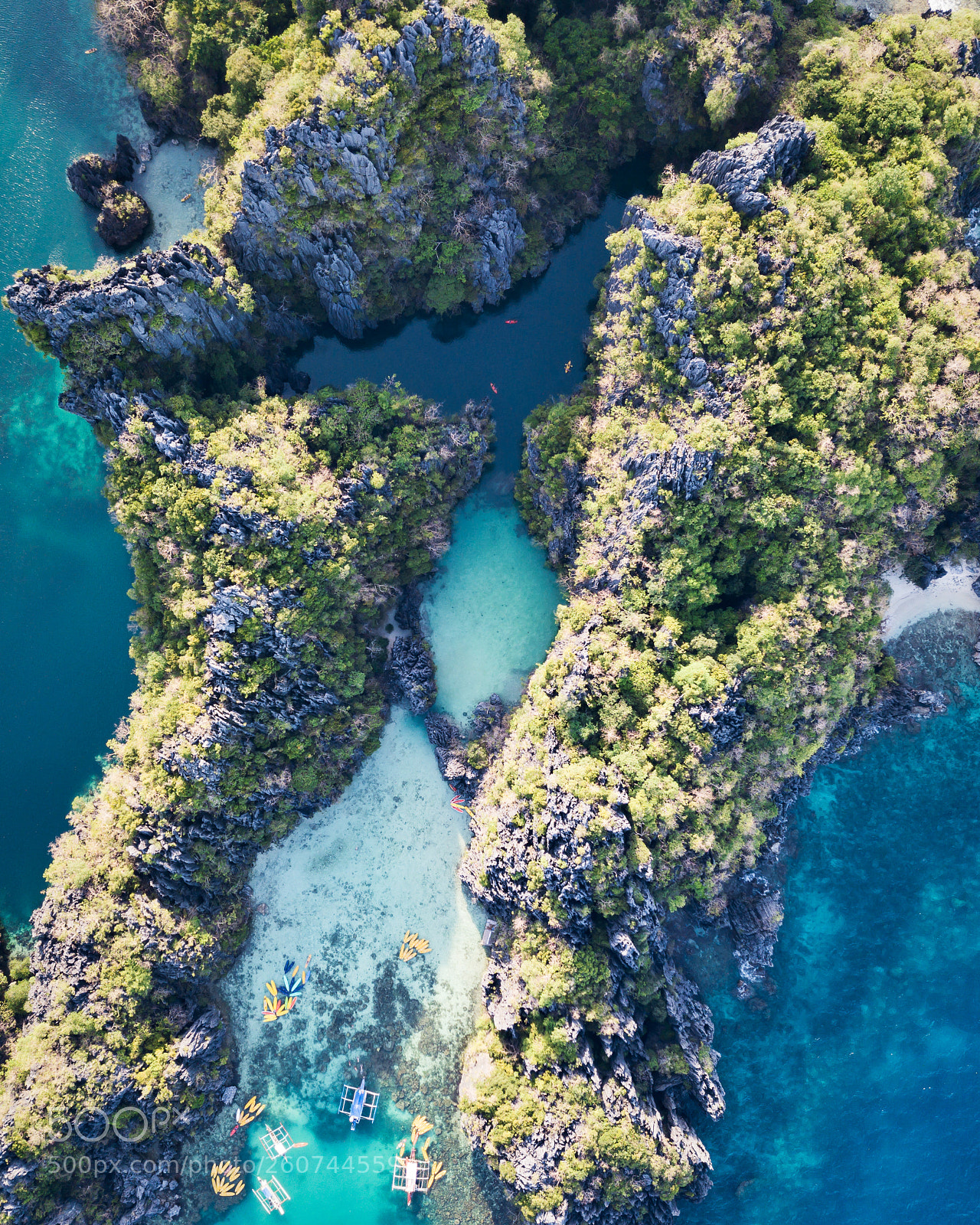DJI FC220 sample photo. High above small lagoon photography