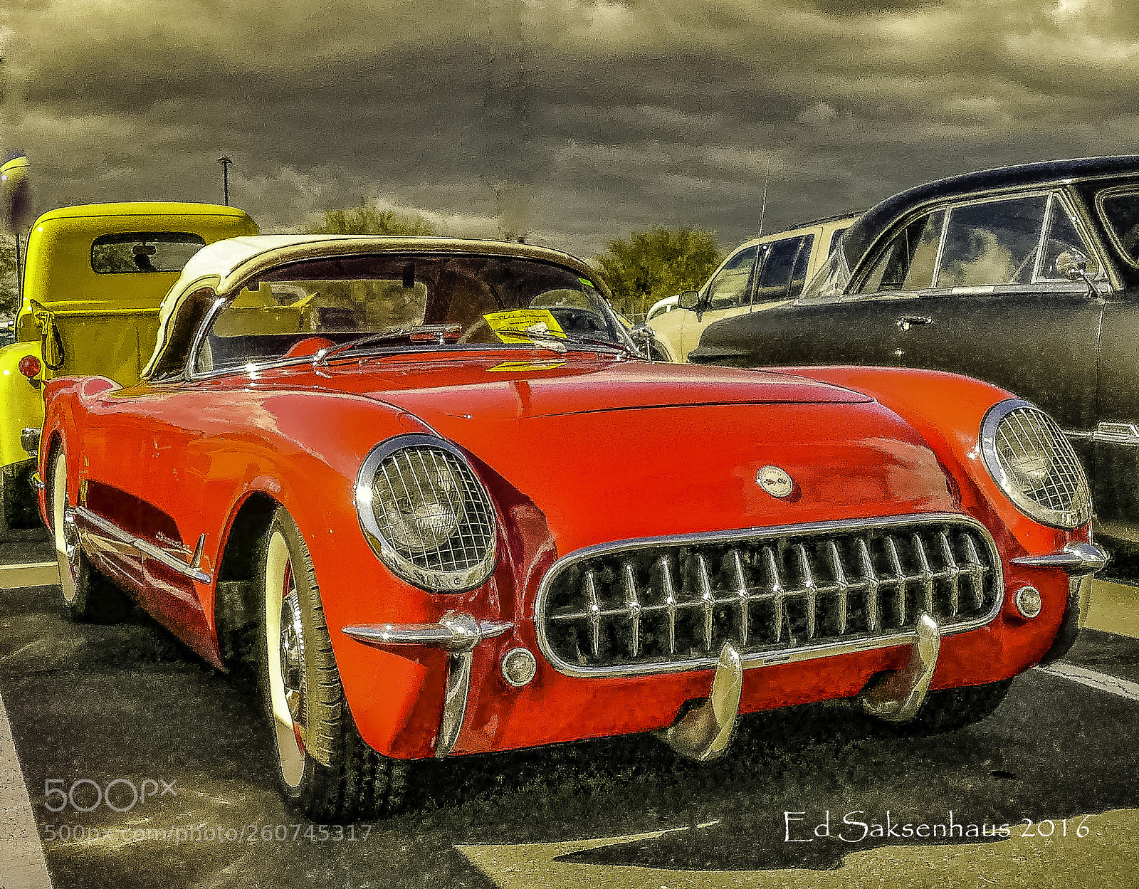 Panasonic Lumix DMC-FZ1000 sample photo. 1954 red corvette photography