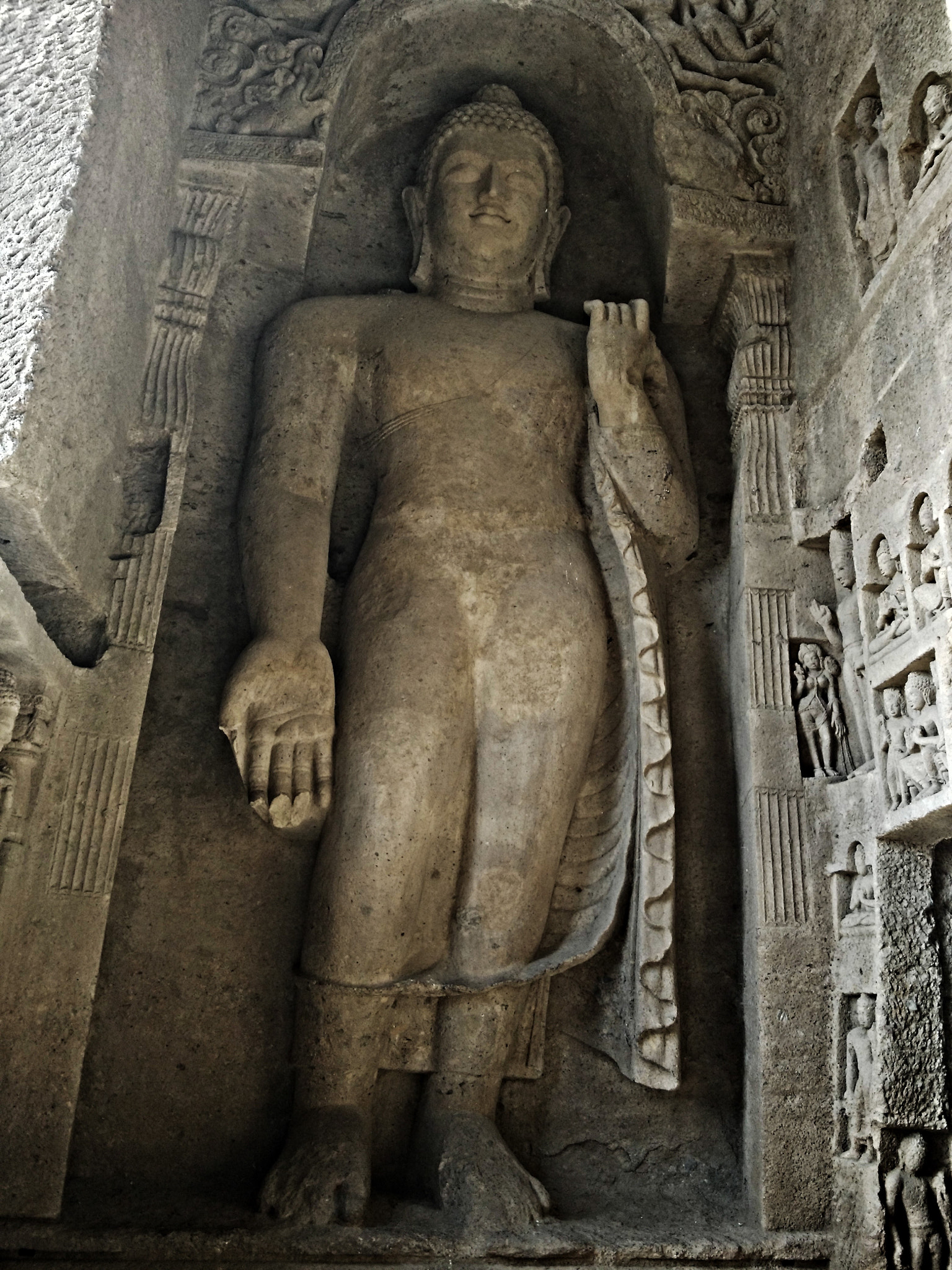 Xiaomi MI4 sample photo. Kanheri caves buddha photography