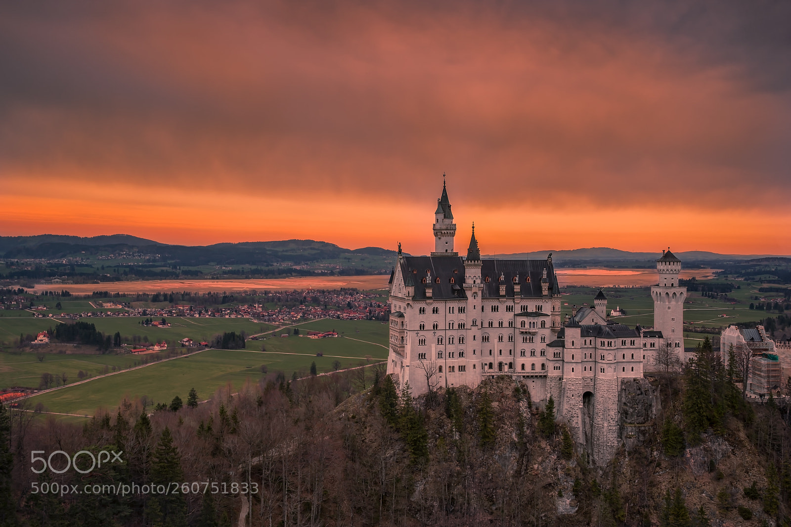 Canon EOS-1D X Mark II sample photo. Neuschwanstein castle at sunset photography