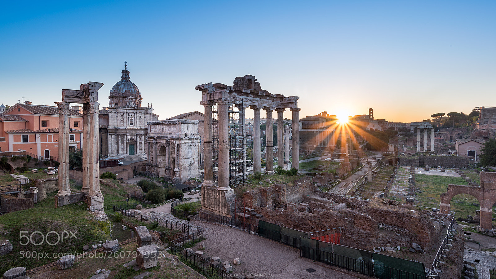 Nikon D810 sample photo. Rising sun over roman photography
