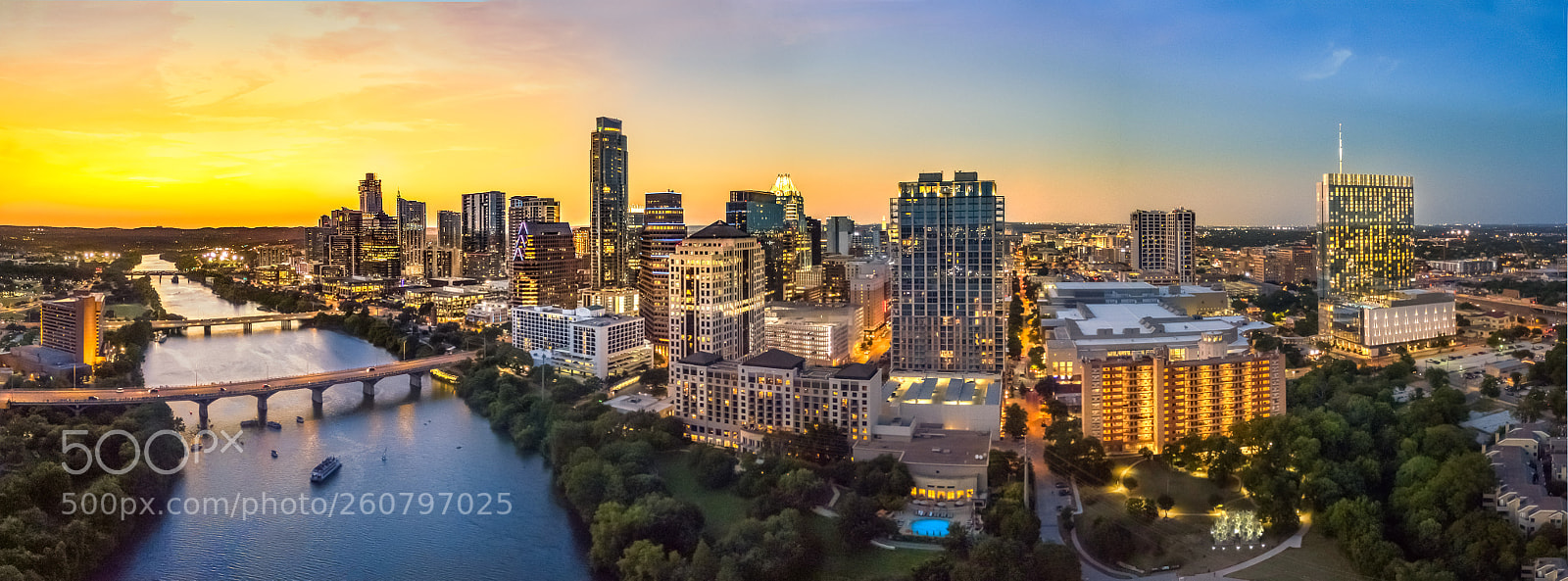 DJI FC220 sample photo. Austin skyline in the photography