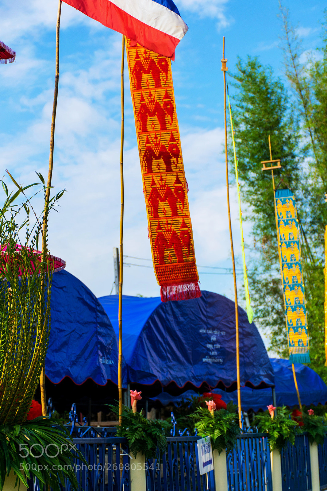 Nikon D5300 sample photo. Lanna hanging long flag. photography