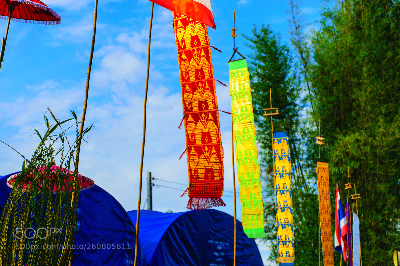 Nikon D5300 sample photo. Lanna hanging long flag. photography