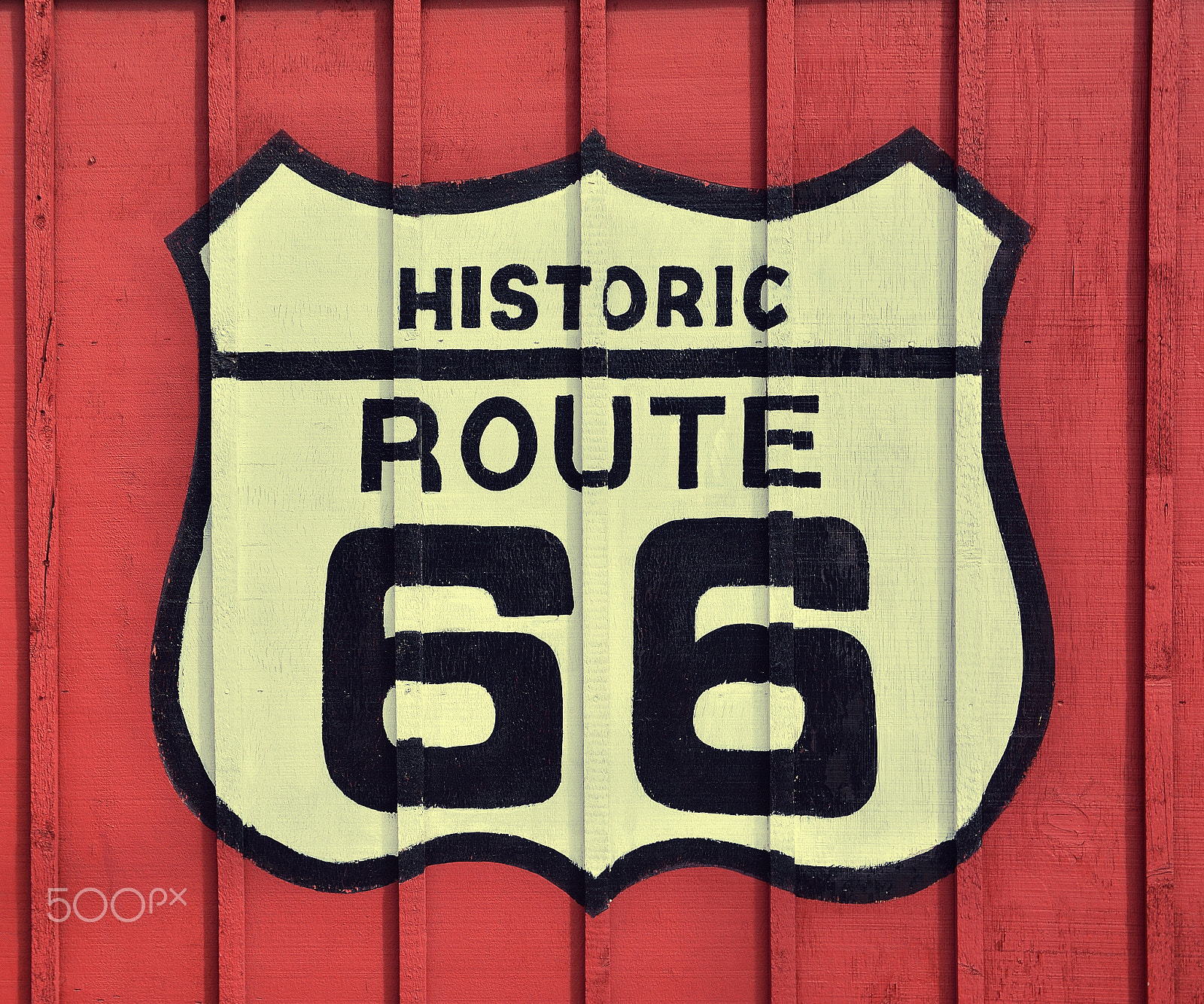 Sigma 17-50mm F2.8 EX DC OS HSM sample photo. Route 66 sign with wooden background. photography