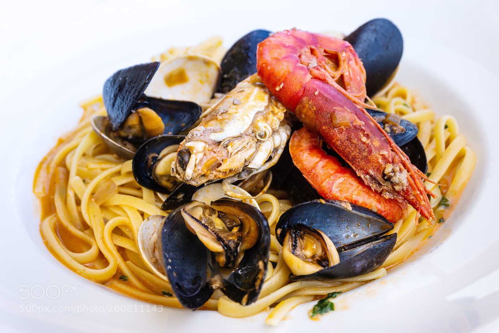 Sony a6000 sample photo. Pasta with seafood dinner photography
