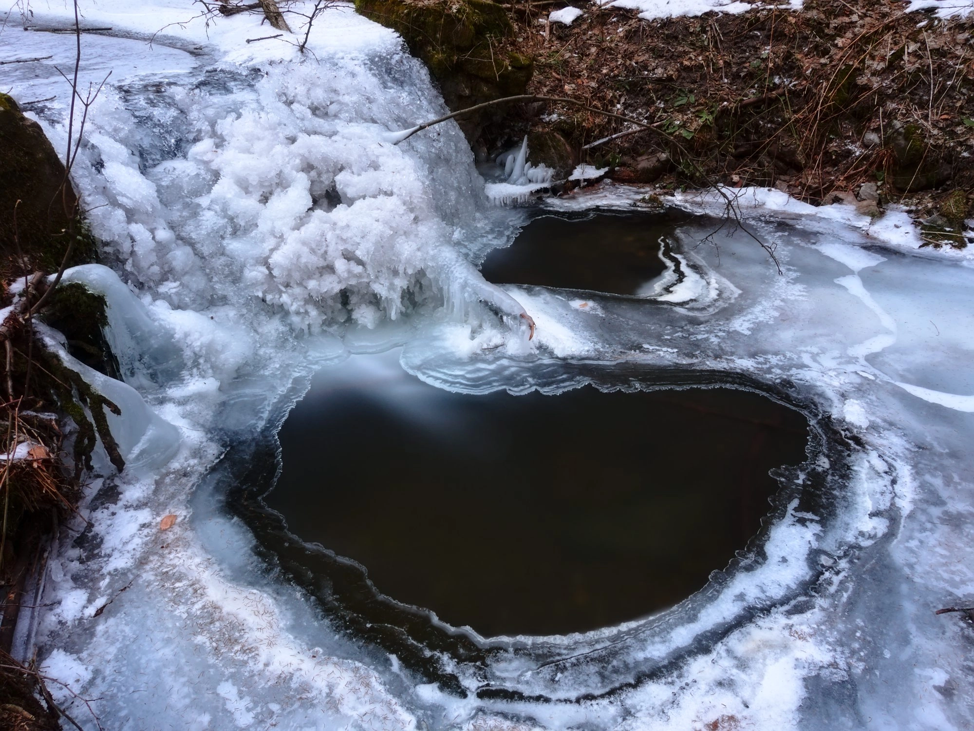 Nikon Coolpix P7800 sample photo. Winter eyes of the waterfall photography