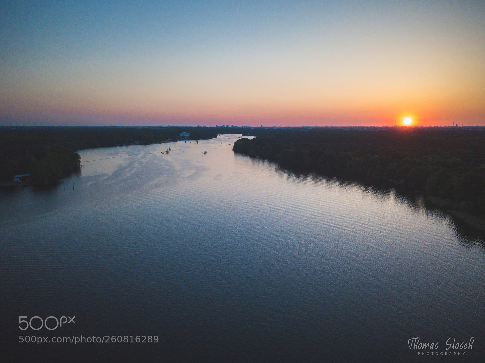 DJI FC220 sample photo. Sunset over berlin photography