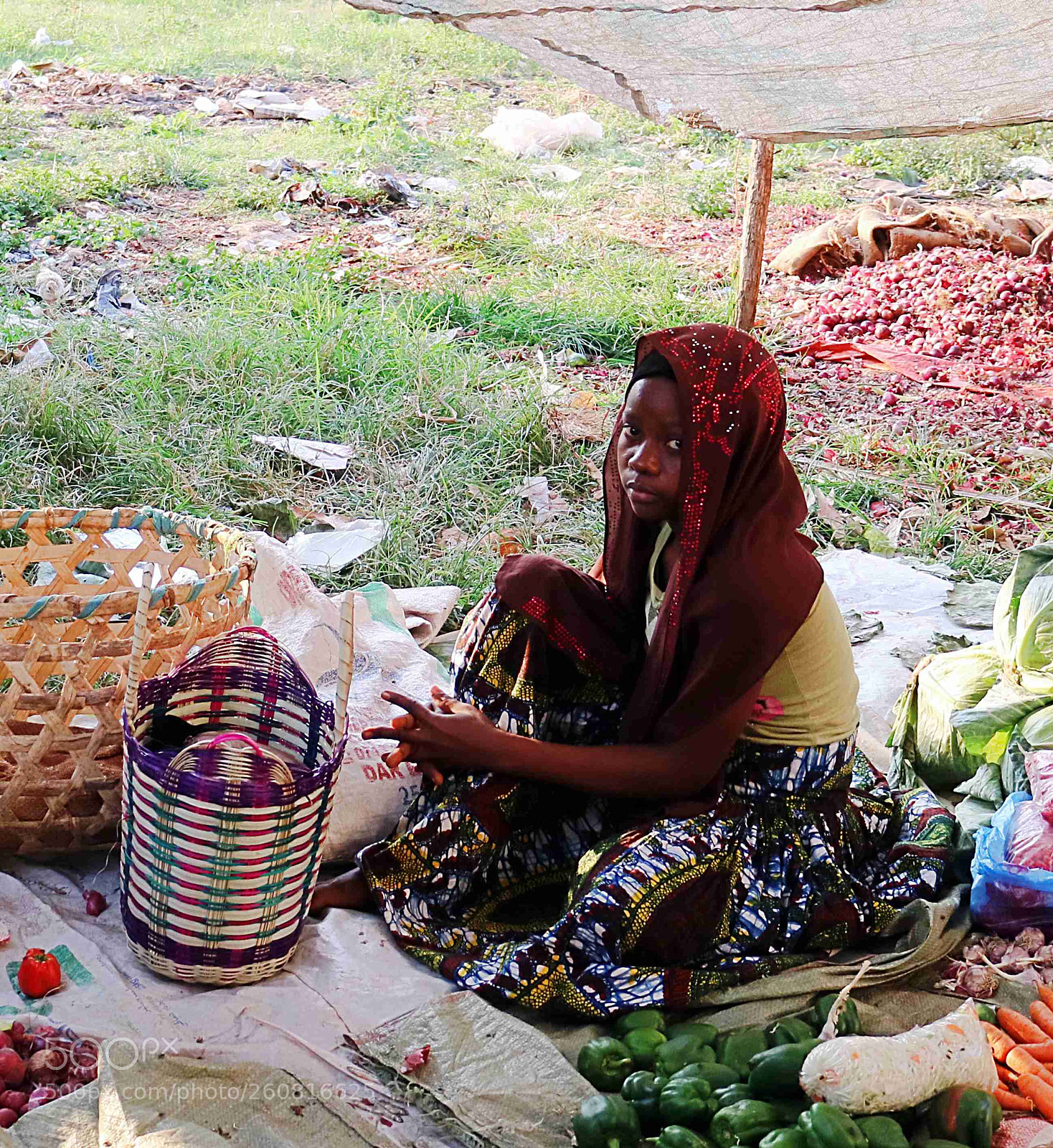 Canon EOS M3 sample photo. Girl selling vegetables photography