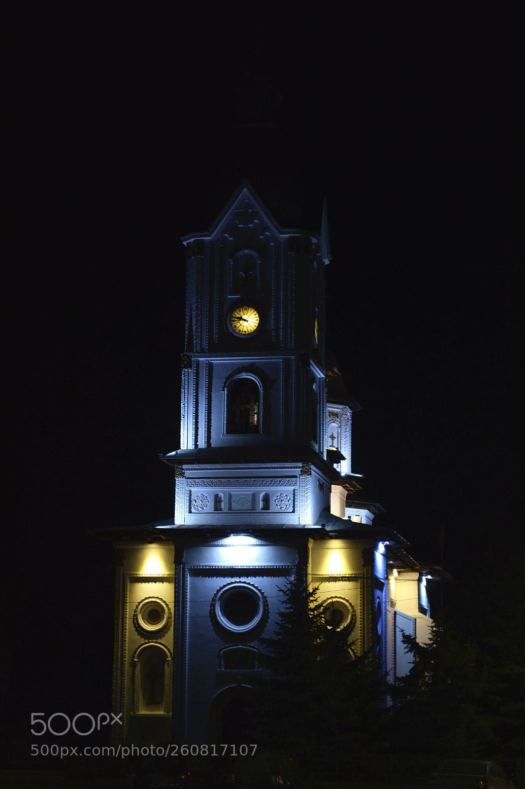 Nikon D3100 sample photo. Dramatic church in night photography