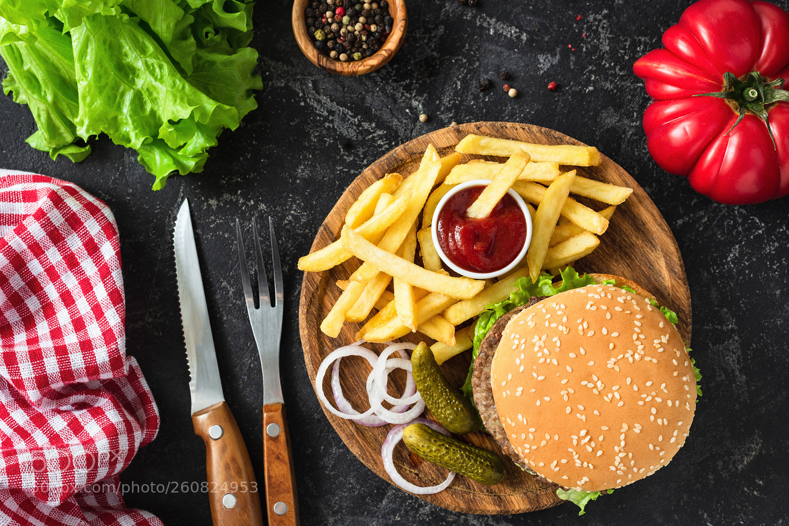 Nikon D810 sample photo. Beef burger with lettuce photography