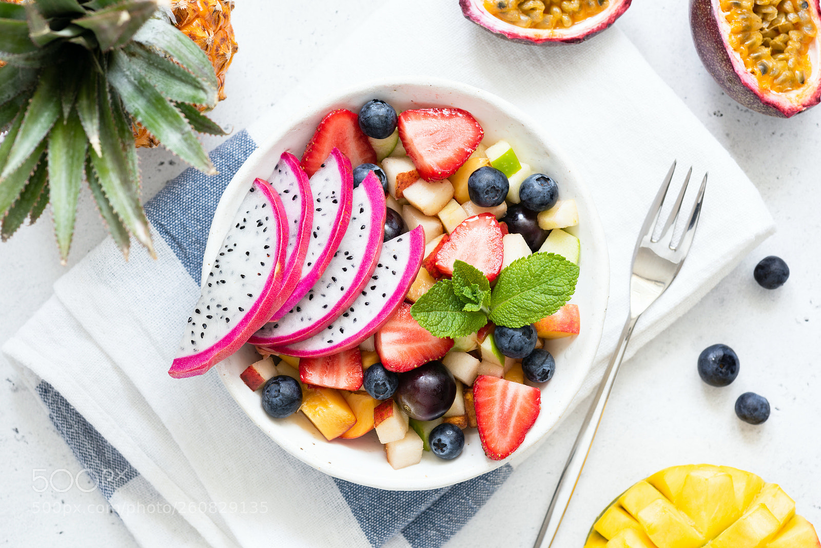 Nikon D810 sample photo. Tropical fruit salad with photography